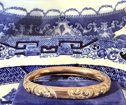 Gold Filled Victorian Bangle Bracelet