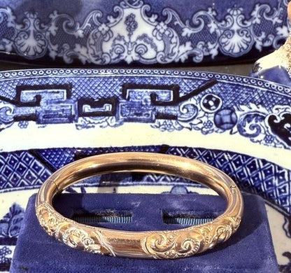 Gold Filled Victorian Bangle Bracelet