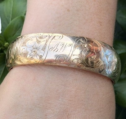 Antique Gold Filled Bracelet Bangle