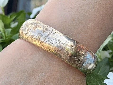 Antique Gold Filled Bracelet Bangle
