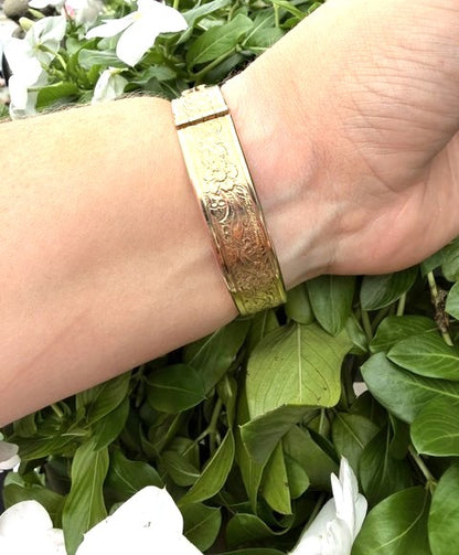 Antique Revival Gold Filled Bracelet Bangle
