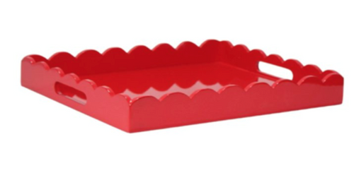 Beautiful Scalloped Lacquer Trays