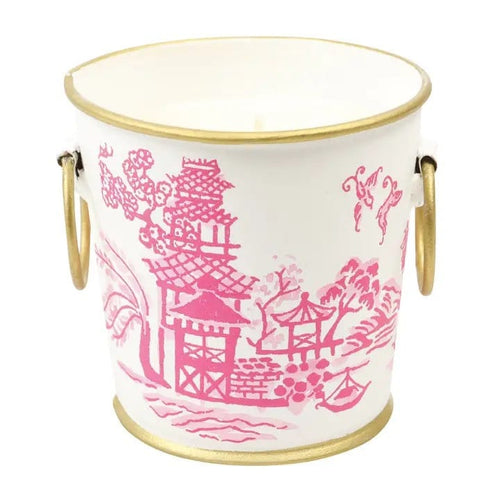 Chinoiserie Hand Painted Tole Candle