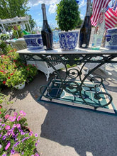 Rare  Henry Link Wicker Wimbledon Collection of 13 Pieces Beautiful Pastry Table Marble Top Iron Base with the Wimble Championship Emblem