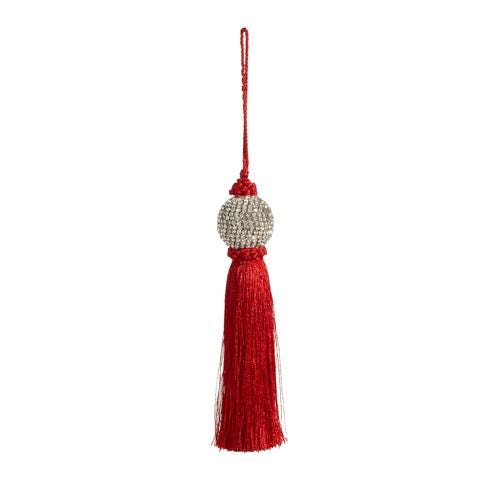 8" Christmas Red Tassel Ornament