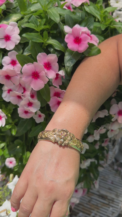 Victorian Gold Filled Lion Bangle
