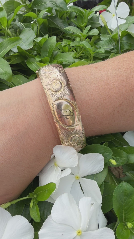 Antique Gold Filled Bracelet Bangle