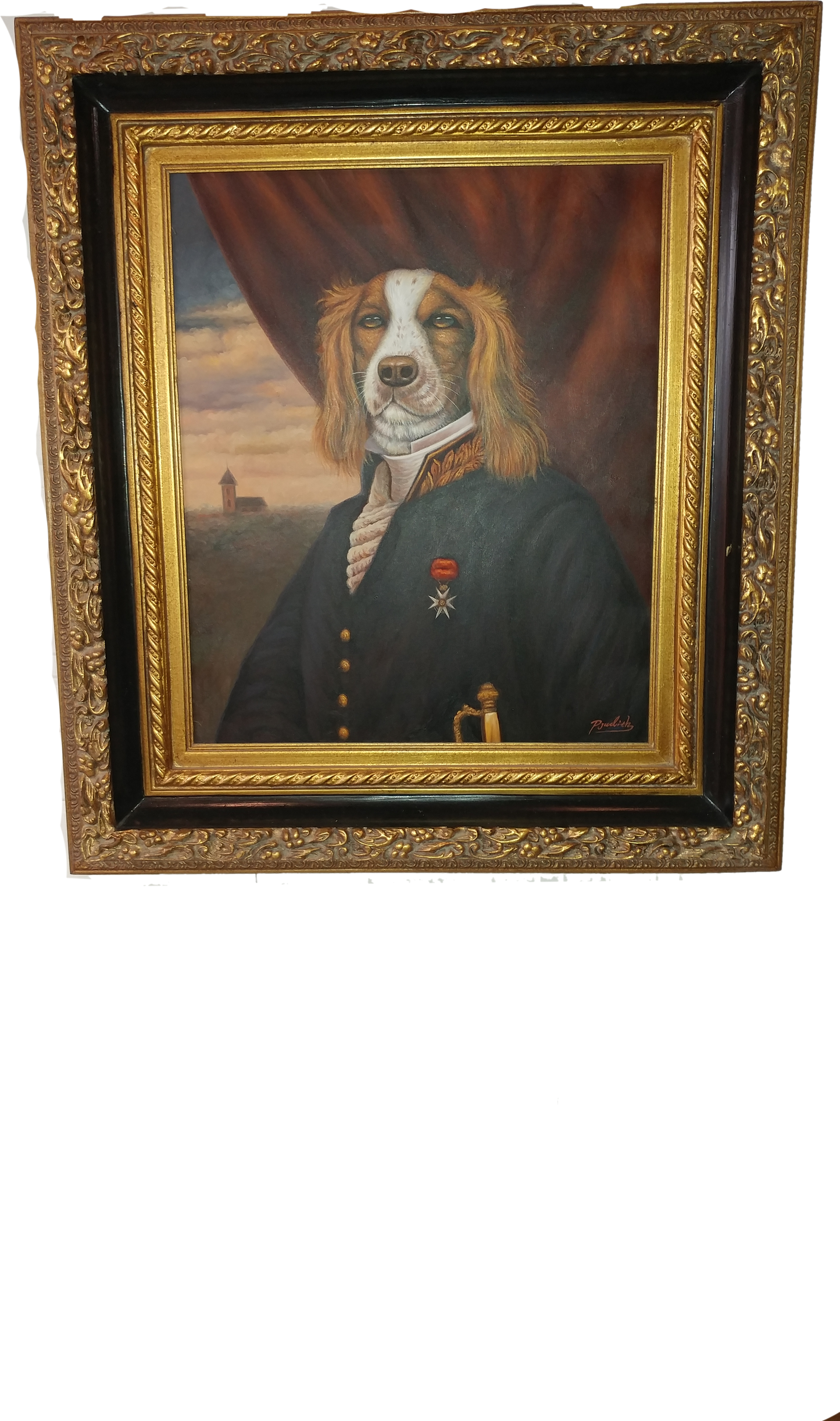 Regal Dog Oil Painting