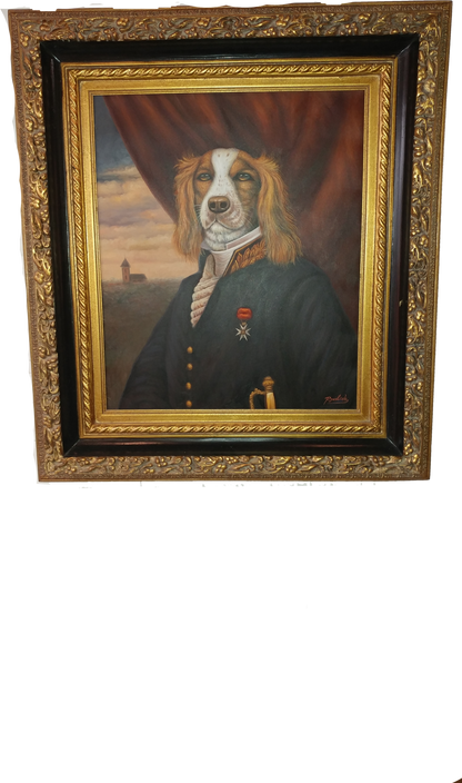 Regal Dog Oil Painting