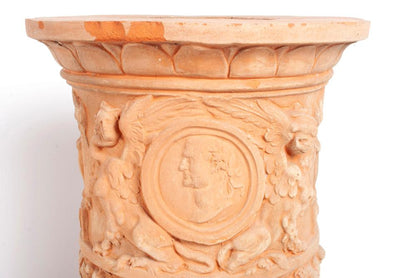 Terra Cotta Pedestals and Jardinieres