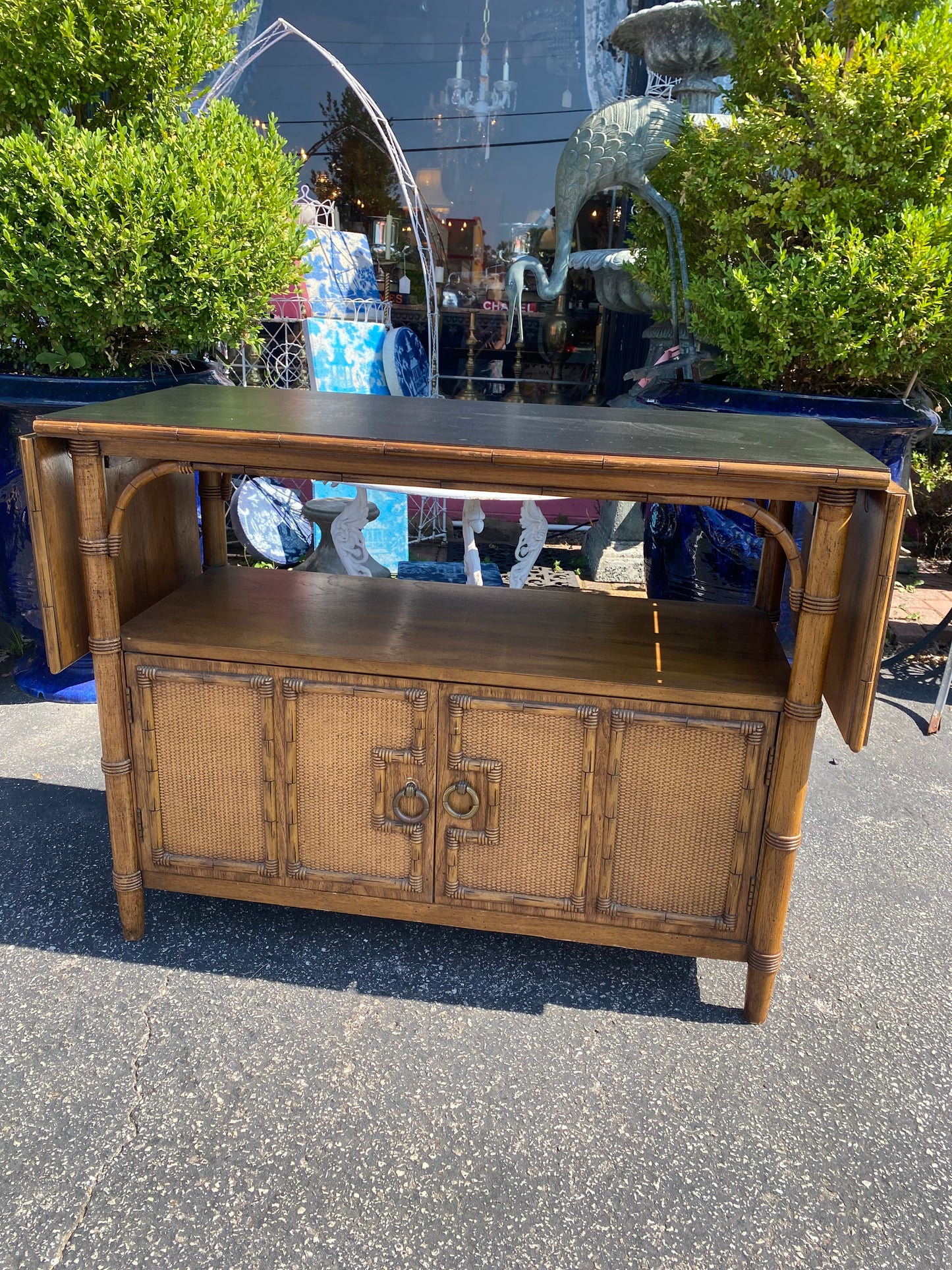 Gorgeous Faux-Bamboo Bar Cart