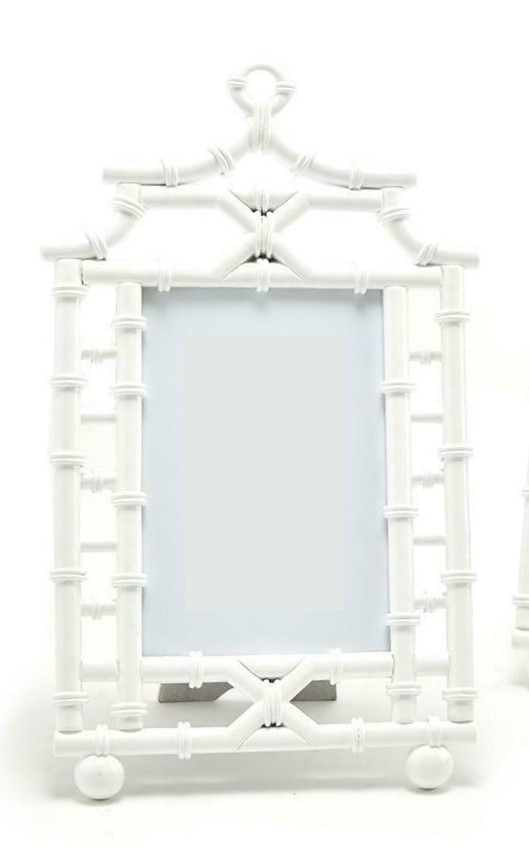 Two's Company White Pagoda 4x6 Photo Frame