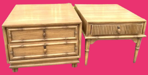 LACQUER DESIGN Your Own Pair of Faux Bamboo Nightstands / End Tables