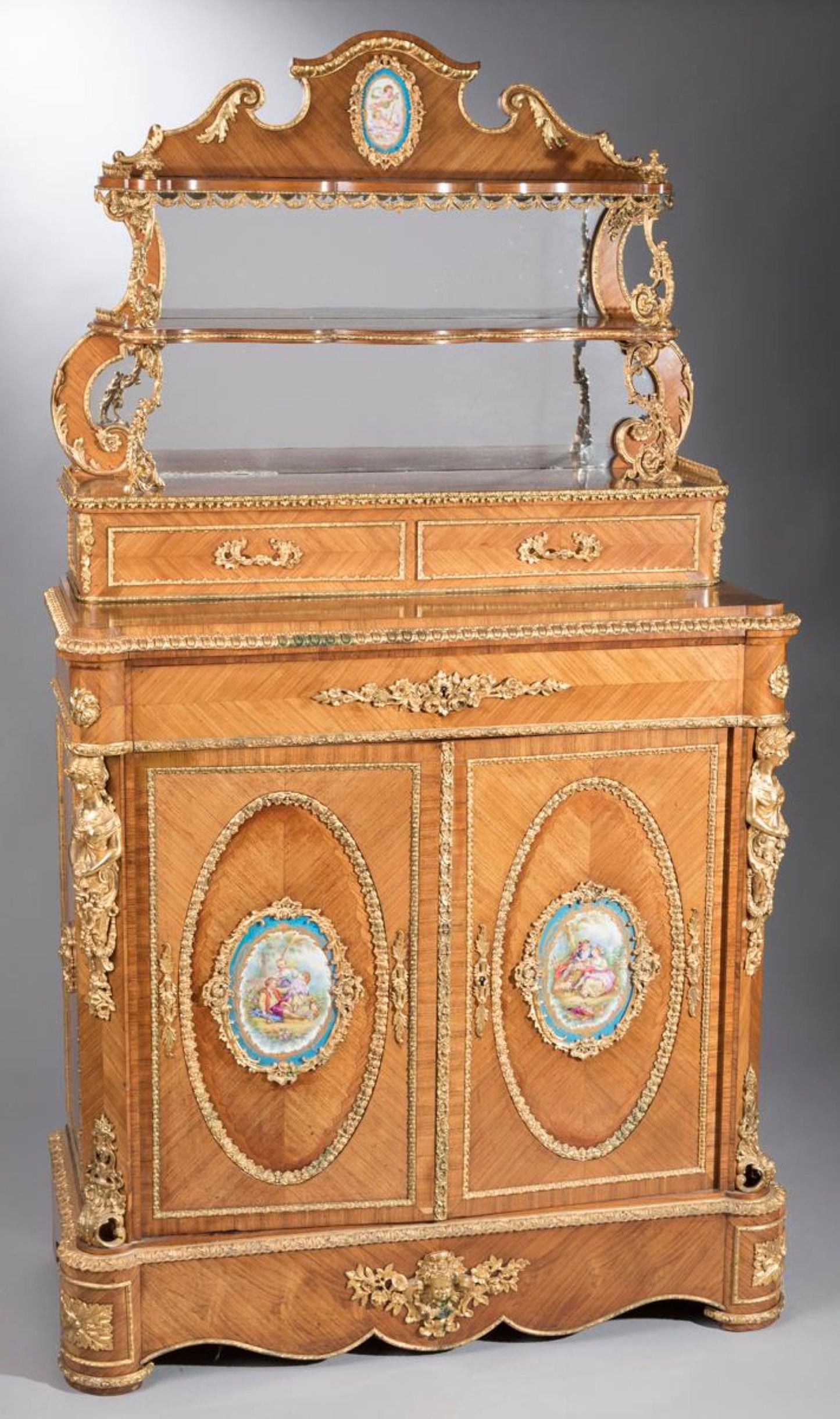 Antique French Veneered Chiffonier