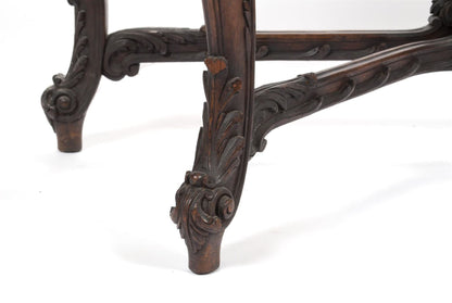 Antique Italian Walnut Console Table Stretcher