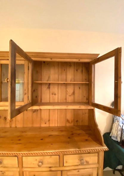 English Pine Dresser Hutch / Cupboard