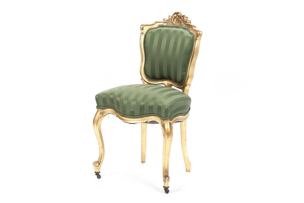 Antique Gold Gilt Parlor Chair