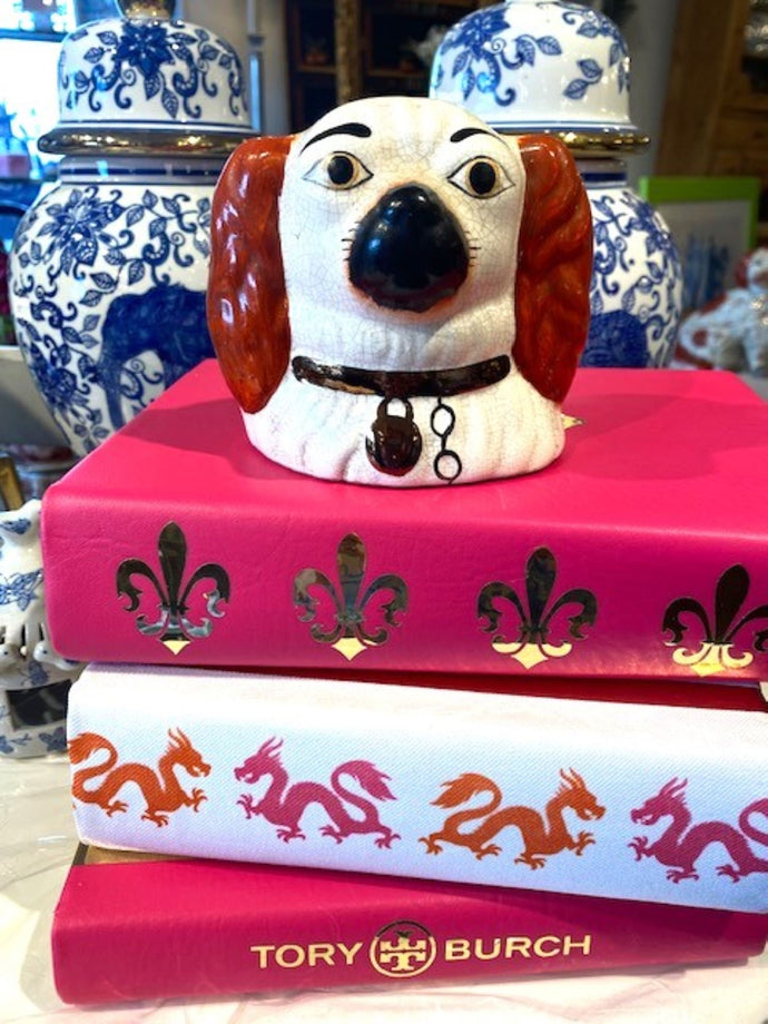 Antique Dog Bank King Charles Spaniel Staffordshire