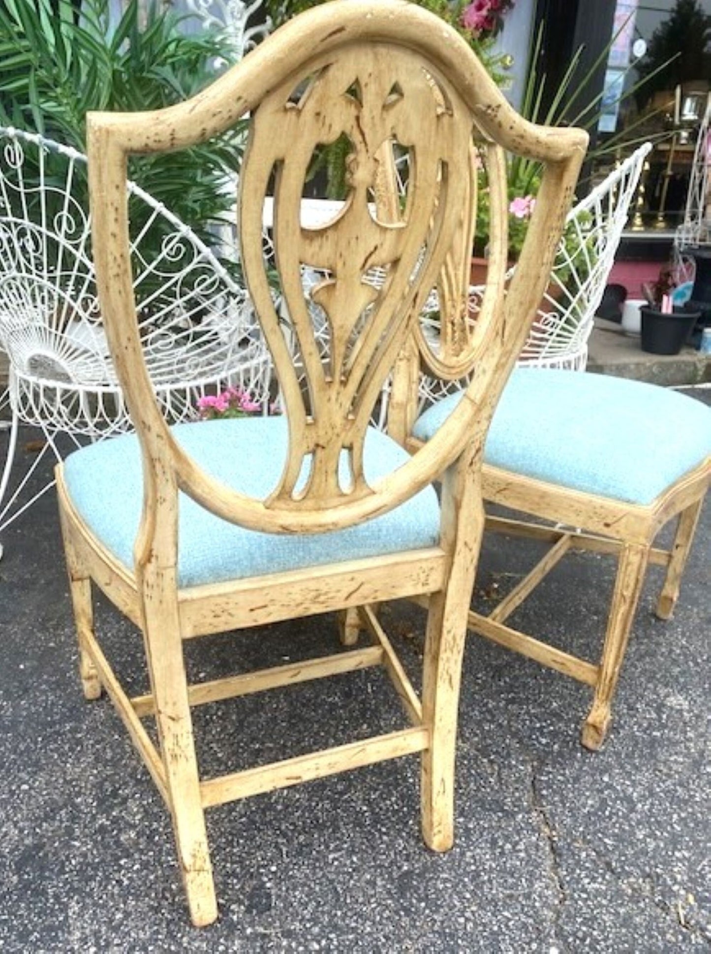 SOLD Beautiful Set of Shield Back Side Chairs