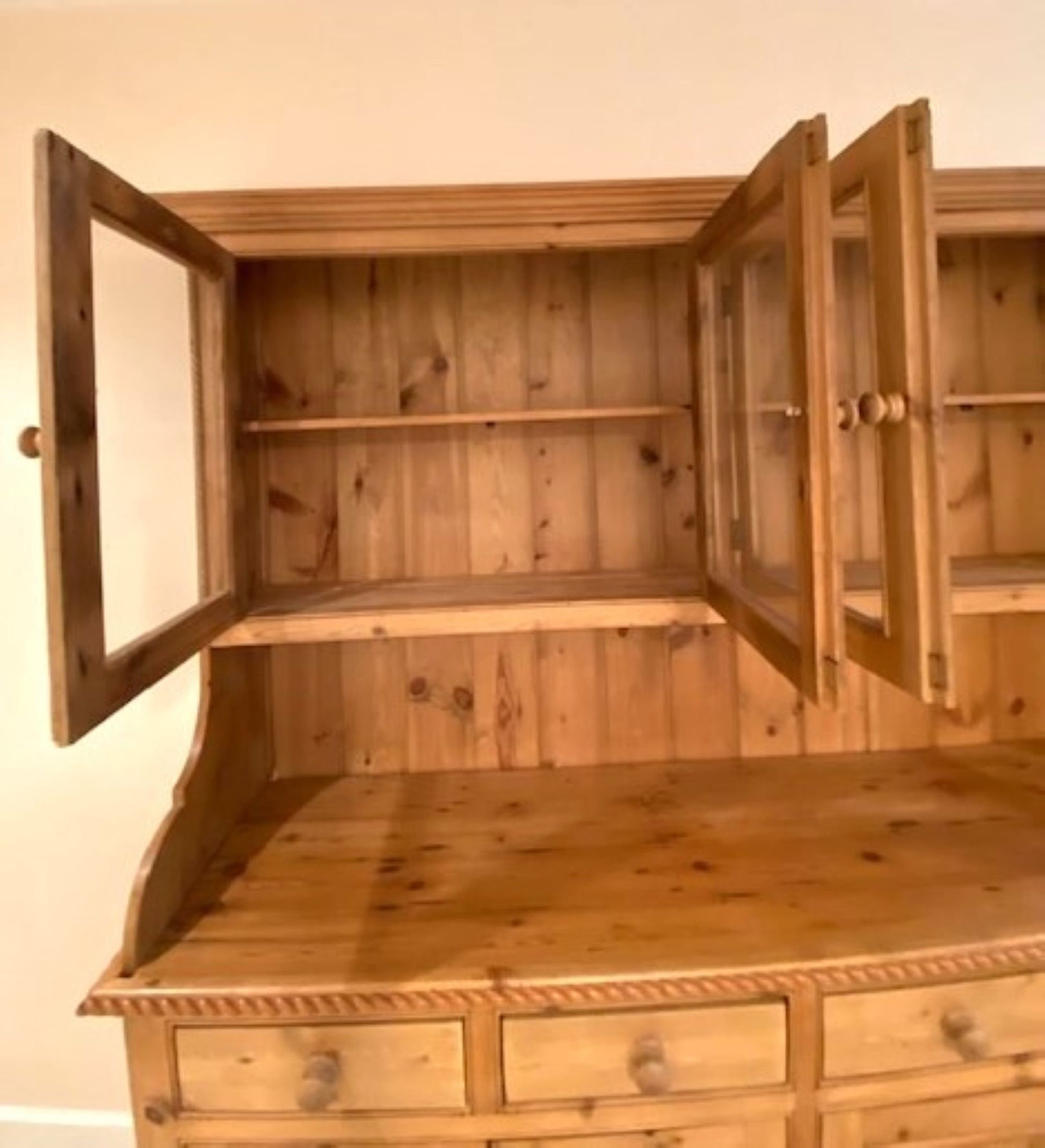 dresser and hutch English Pine Dresser Hutch / Cupboard – Emporium St. Louis