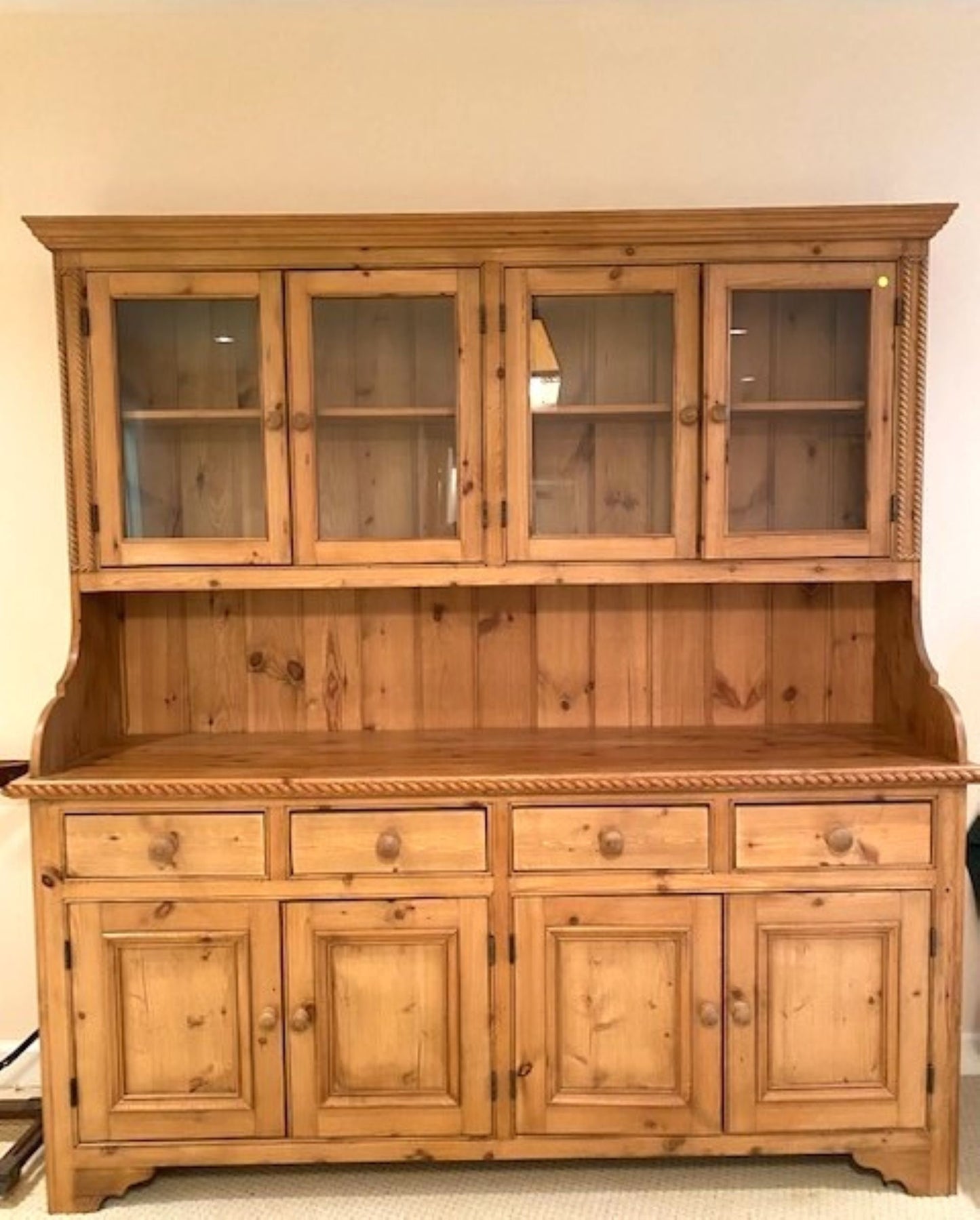 English Pine Dresser Hutch / Cupboard