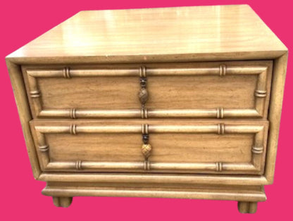LACQUER DESIGN Your Own Pair of Faux Bamboo  Nitestands/ End Tables