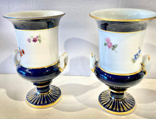 Meissen Vase Cobalt Blue Pair