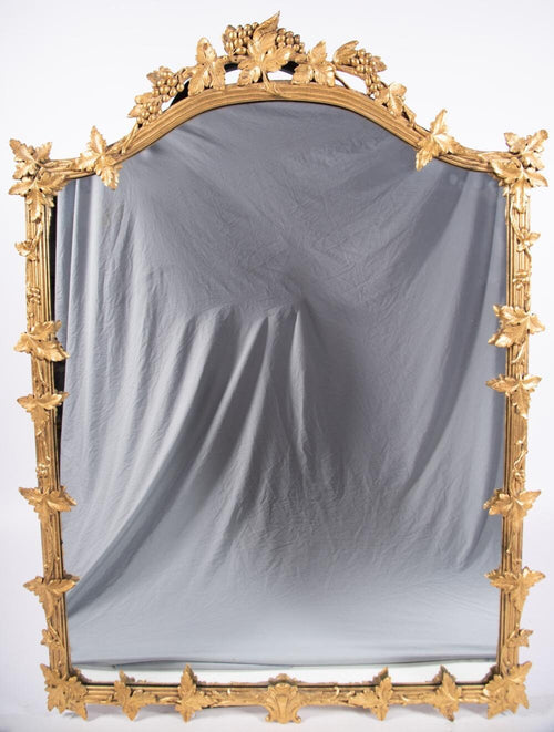 Antique French Carved Gilt Wood Wall Mirror