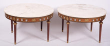 SOLD Antique Pair  Louis XVI Style Circular Low / Coffee Tables