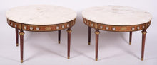 Antique Pair  Louis XVI Style Circular Low / Coffee Tables