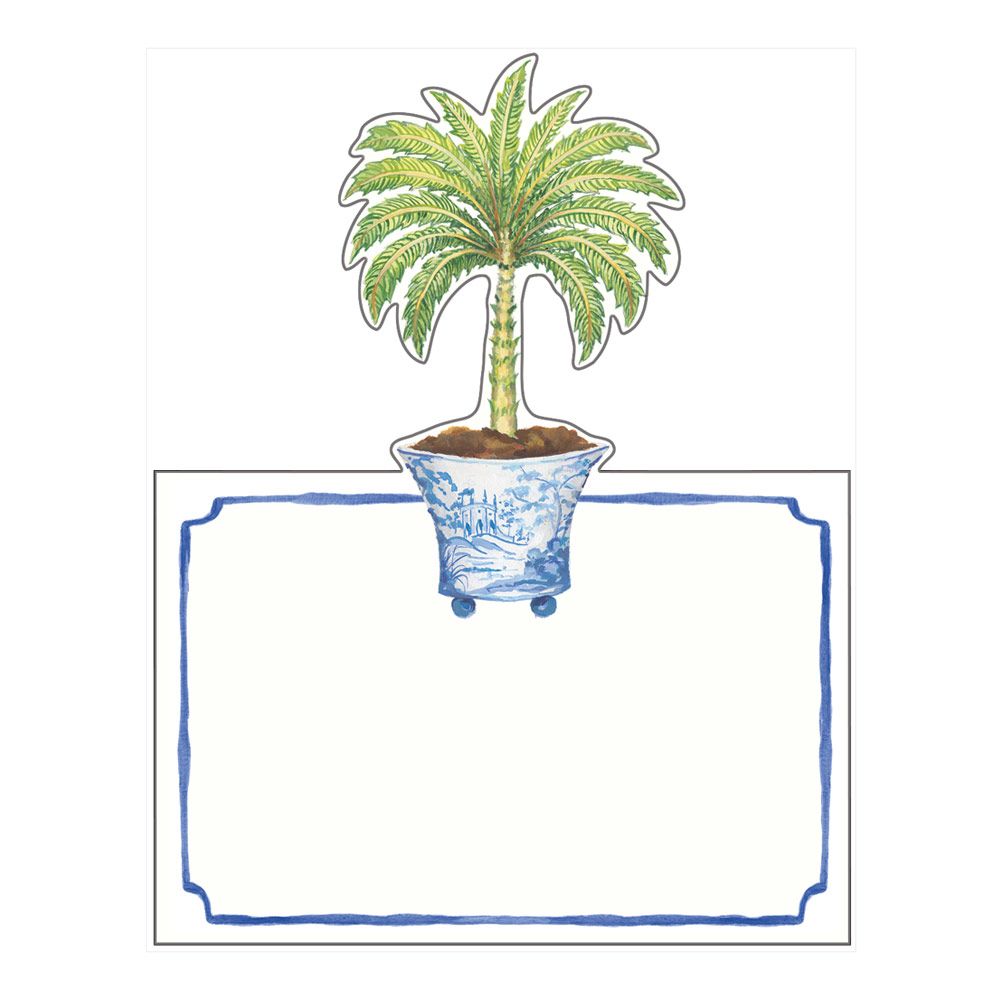 Potted Palms Die-Cut Place Cards - 8 Per Package
